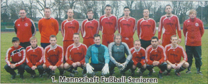 Stehend von links: Betreuer Andreas Lübeck, Nils Kaak, Kai Dembski, Marcel Just, Christian Schauf, Tobias Bahl-mann, Gerrit Hömme, Christian Kwyas, Trainer Thomas Kania. Hockend von links: Adam Targonski, Patrick Rosen-berg, Tobias Klein, Peter Boll-mann, Christian Bogatzki, Thors-ten Bauer, Christian Czedzak, Tolga Alkin, Tim Blank