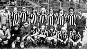 SC Gelsenkirchen 07 mit Witold Ruta (obere Reihe 4.v.li.), Trainer Winkler, und in der unteren Reihe, 4. v.li., Mathias Herget, der seine Laufbahn am Trinenkamp beim Sportclub in in Gelsenkirchen begann.