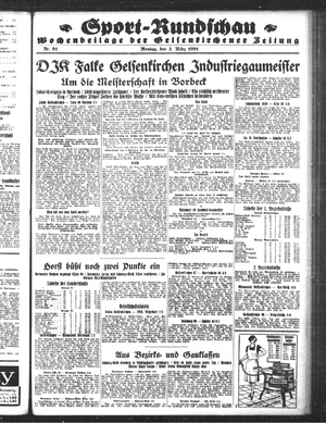 02.03.1931 DJK Falke Gelsenkirchen wird Industriegaumeister