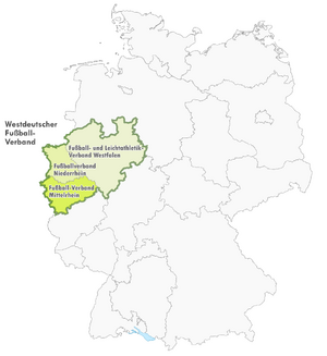 Karte des WDFV mit Landesverbänden
