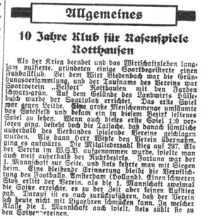 C.f.R. Rotthausen 10 Jahre