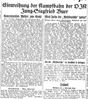 Gelsenkirchener Zeitung 06.06.1931 Einweihung der Kampfbahn